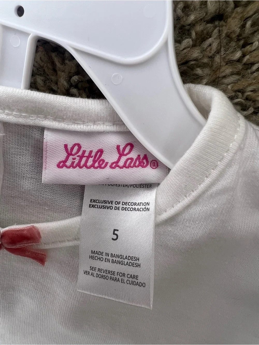 Little Lass Pink and White Tweed 3-Piece Set - Picture 11 of 12